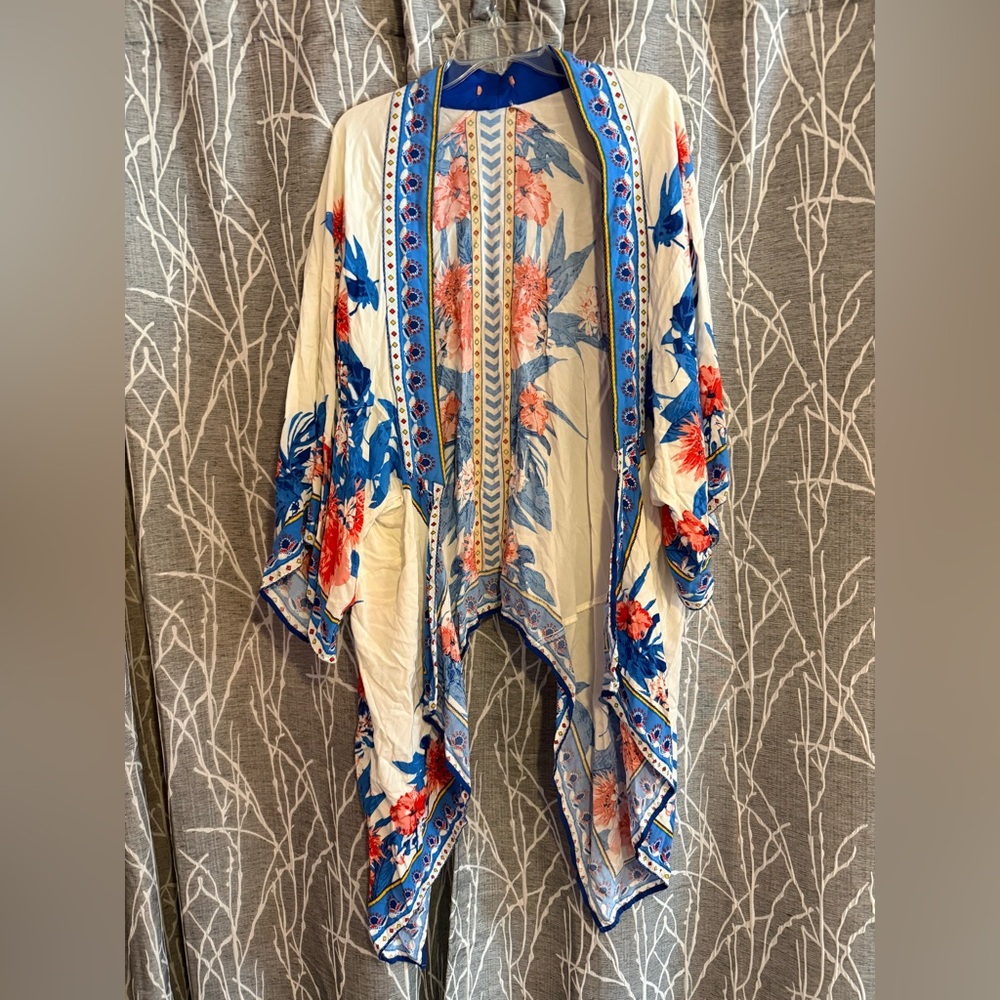 Free People type Beach Floral Kimono cover up
